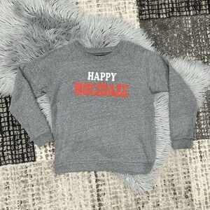 Tiny Whales Kids' Boys' Gray Happy Holidaze Pullover Sweatshirt Size 12/14 ($75)